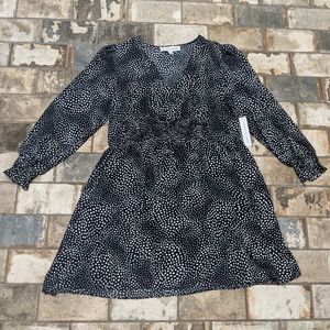 NWT Emma & Michele Large Black Polka Dot Dress